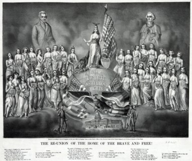 Allegory of reconciliation between the North and South