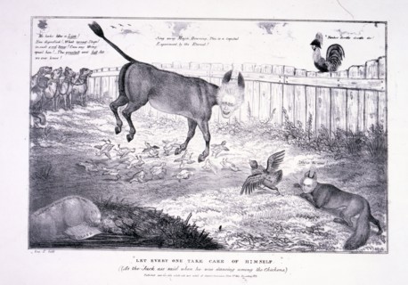 Satire attacking Jackson's treasury funds plan