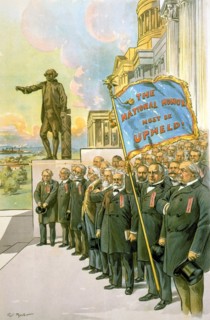 Cleveland, McKinley and Harrison fighting for national honour