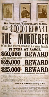 Advertisement for capture of those responsible for Lincoln's death