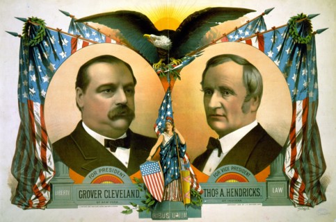 Campaign material for Cleveland and Hendricks