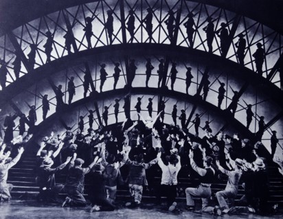 "Gold Diggers of 1933".  Joan Blondell sings "Remember My Forgotten Man" to a chorus of the unemployed, while behind her in silhouette we see the same men when they were fighting in WWI for the countr...