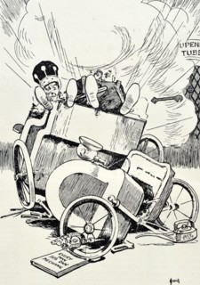 Cartoon depicting the Most Amusing Scene in the Pantomime at Drury Lane