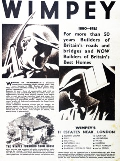 Advert for Wimpey Homes