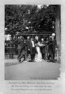 President and Mrs. McKinley and party entering Mt. Holyoke College grounds