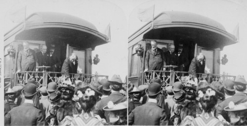 President McKinley shaking the hands of Secretarys
