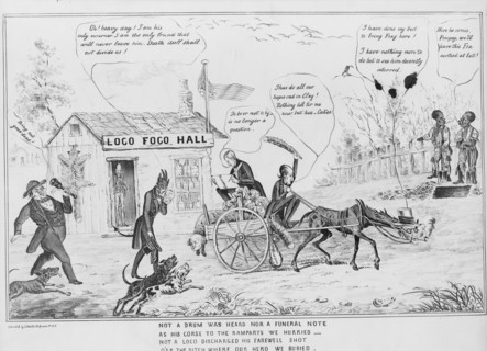 Portrayal of the loss of Democratic support for Martin Van Buren