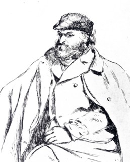 Etching of Paul Cézanne