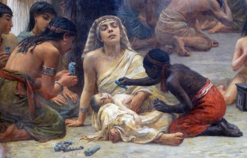 (Detail from) The Flight into Egypt 1883 by Edwin Long