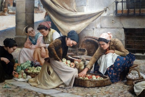 Spanish Market Women at Bilbao' 1904 by Eusebio Pérez de Valluerca