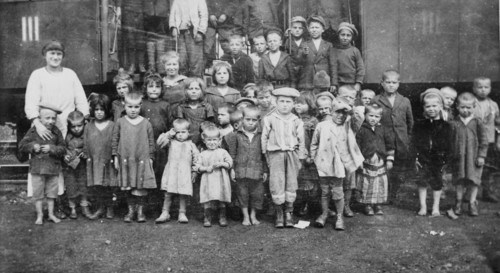 Jewish orphans in the town of Lwow