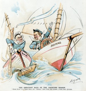 The greatest race of the yachting season by Louis Dalrymple