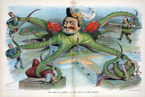 The peril of France - by Louis Dalrymple, based on the Dreyfus affair