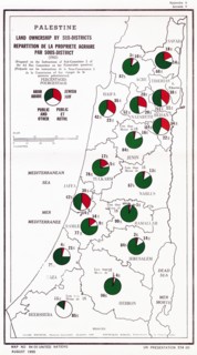 Map showing Palestine Land Ownership by Sub-District
