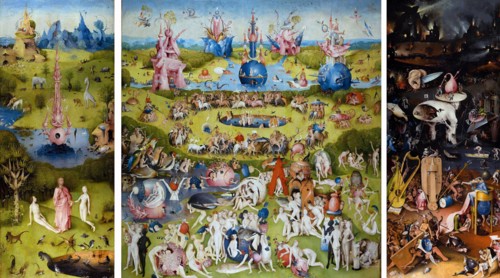 Painting titled 'The Garden of Earthly Delights'