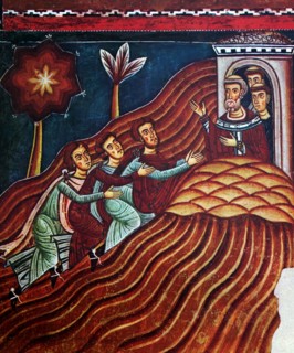 Frescoes in the oratory of St. Sylvester The Legates of Constantine and the Hermit St. Sylvester.