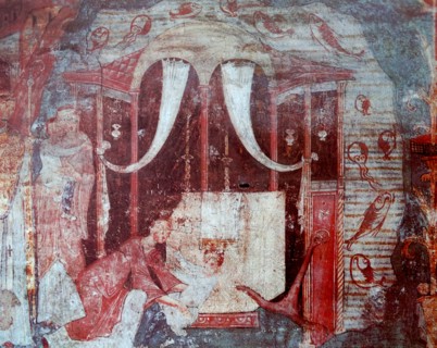 Mural titled 'The Miracle of the Underwater Tomb of St. Clement'.