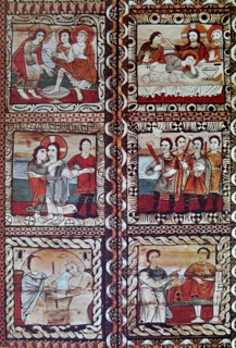 Six panels from the ceiling of the Church of Zillis.