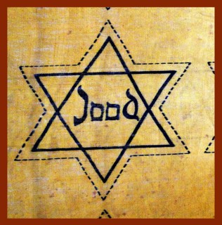 Star of David with the word Jew in the centre. Used by the Nazis, World War 11.