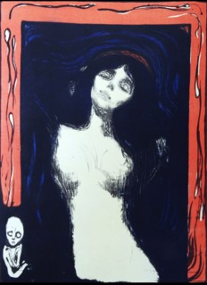 Work entitled Madonna from 'The Mirror' by Norwegian artist Edvard Munch.