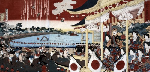 Horse race in Ueno Park.