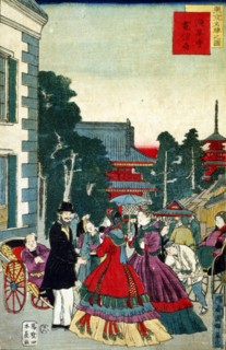Scenic shot of the Asakusa section of Tokyo.