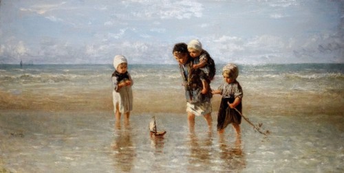 Painting titled 'Children of the Sea'