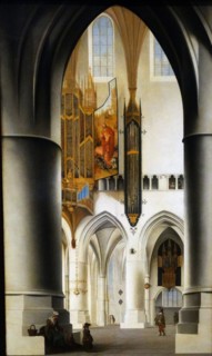 Interior of the Church of St Bavo in Haarlem