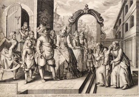 Engraving titled 'Unequal Love'