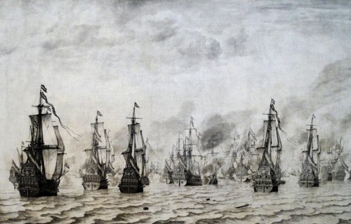 Painting depicting the Battle of Dunkirk