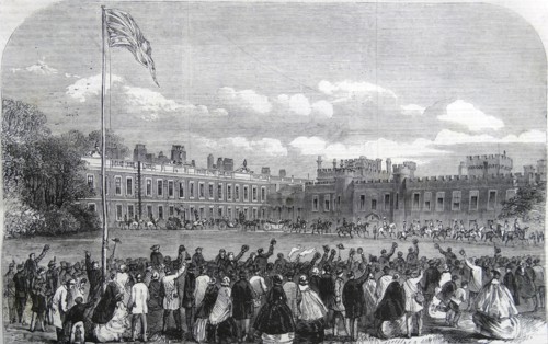 The review of Lancashire Rifle Volunteers in Knowsley Park