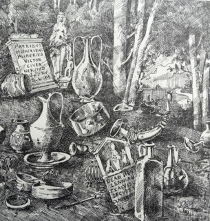Roman grave with hoard of treasure