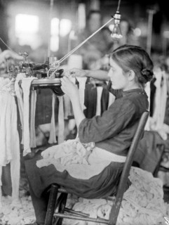 sweatshop worker in the Cherokee Hosiery Mill; Rome; Georgia; USA 1913
