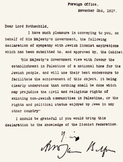 The Balfour Declaration