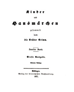 19th Century Edition of the Grimm Brothers folk tales