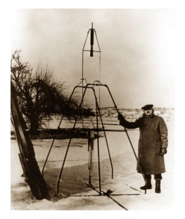 Engraving of Dr. Robert H. Goddard