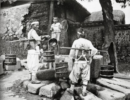 Water-carrier, in Korea circa 1900