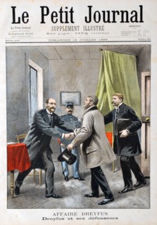 FrontPage of 'Le Petit Journal' depicting Alfred Dreyfus and his defenders