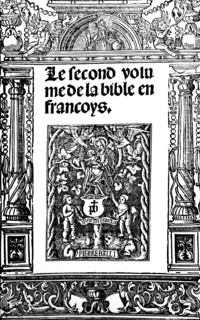 Title page from a 16th Century Bible