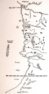 The coast of Africa, after Ptolemy (Mercator's edition).