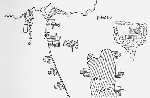 Alexandria in Pizzigani's Map