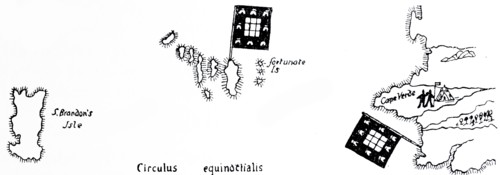The mysterious Isle of St. Brandon in Martin Behaim's Map