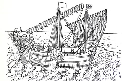 A ship of Java and the China Seas in the 16th century.