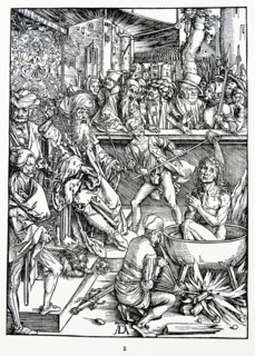 Woodcut by Albrecht Durer; The Martyrdom of Saint John