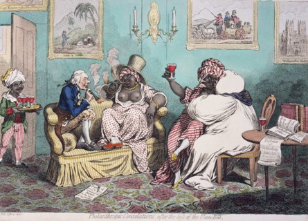 James Gillray etching 'Philanthropic consultation, after the loss of the slave bill'.