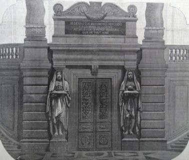 Illustration depicting the tomb of Napoléon Bonaparte within the Invalides