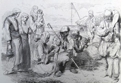 Illustration depicting the customs of Bulgarians from Danube