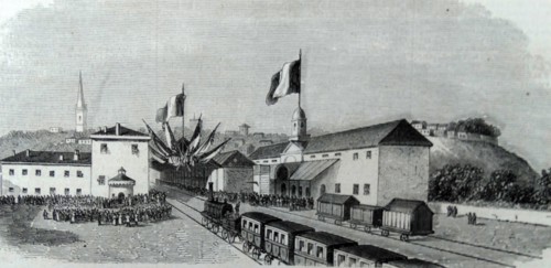 Illustration depicting Buildings of the former naval school , serving station á Angouleme