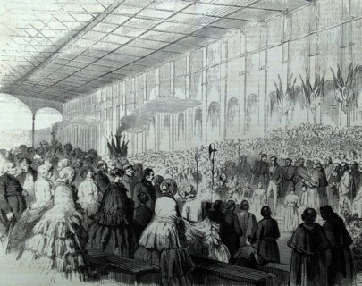 Illustration of a Wedding in a French Train Station