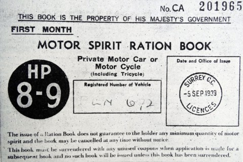 Copy of Motor Spirit Ration Book